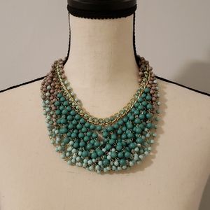 Green bib necklace